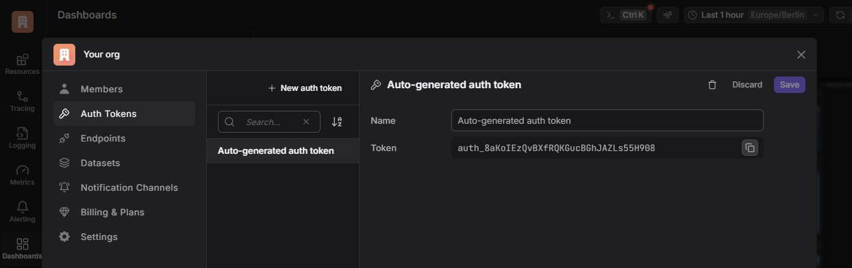 Generate an auth token